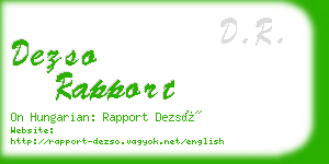 dezso rapport business card